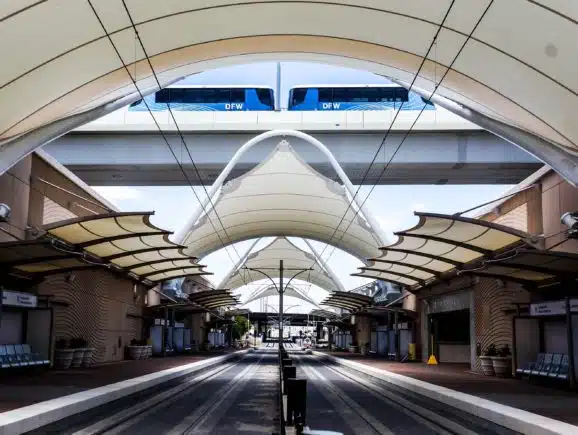 DART Light Rail Station at DFW Airport