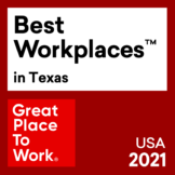 Best Workplaces in Texas 2021 insignia