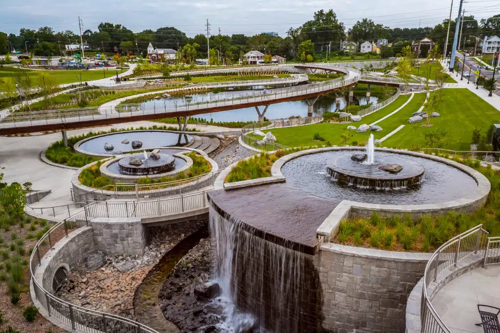 Drone Photo Of Rodney Cook Park Infrastructure