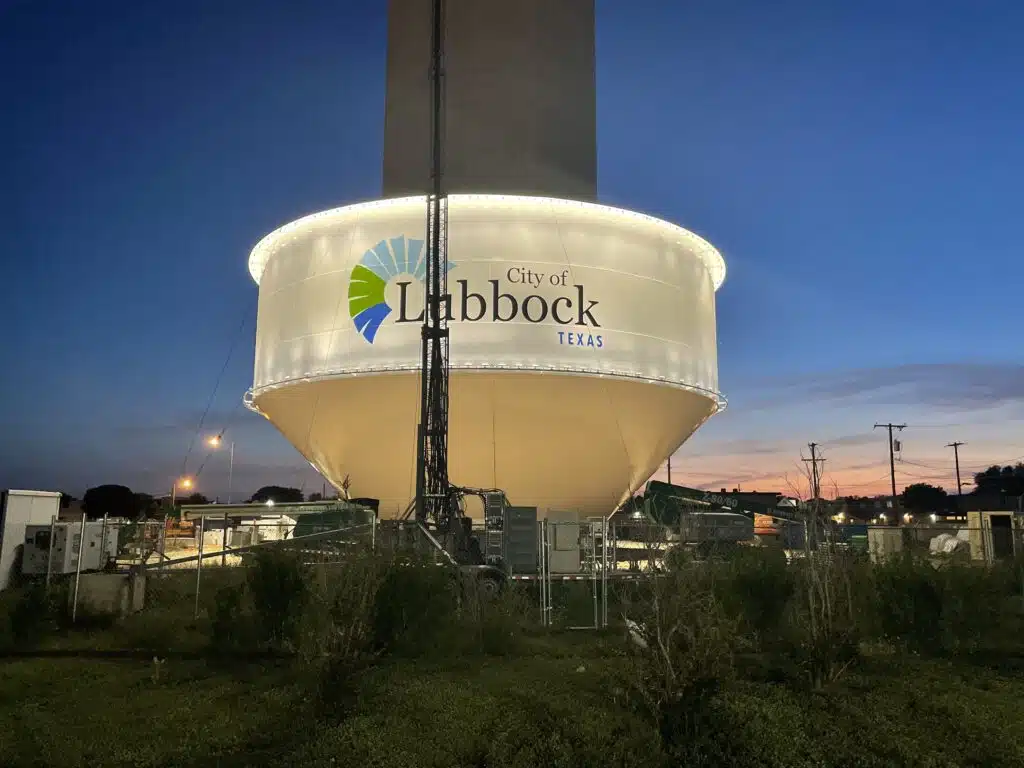 City Of Lubbock Night Tower