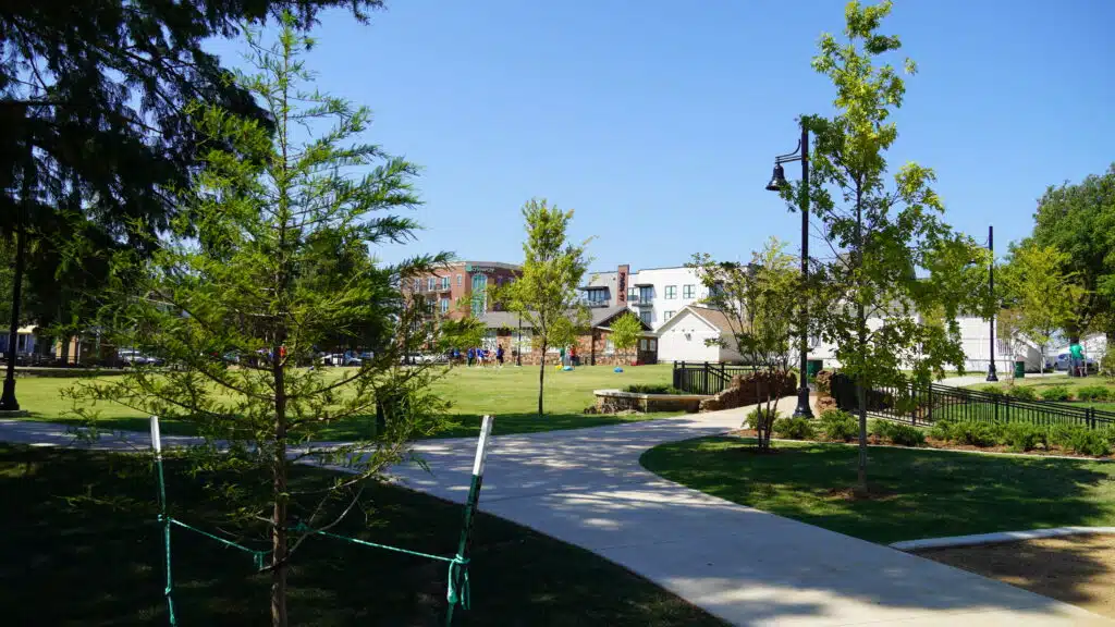 Sidewalk In A Park